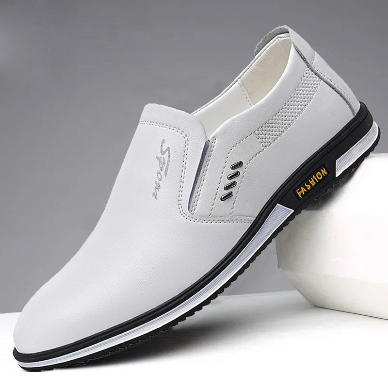 Elegant leather men's shoes in various colours