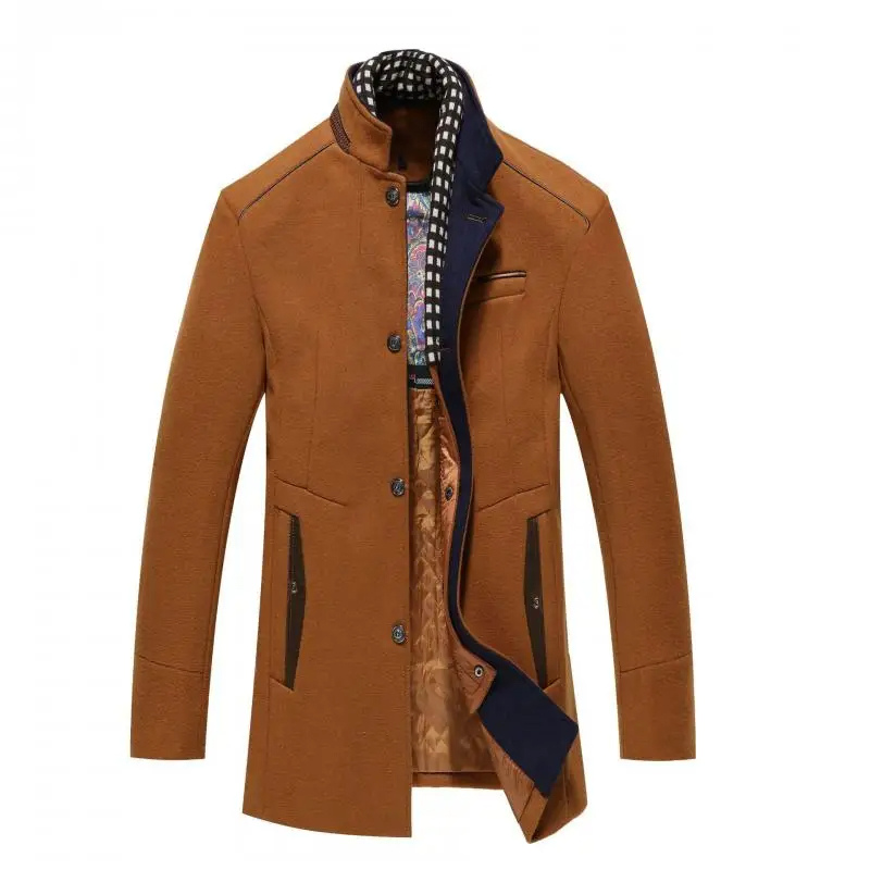 Men's winter coat - warm and stylish with stand-up collar