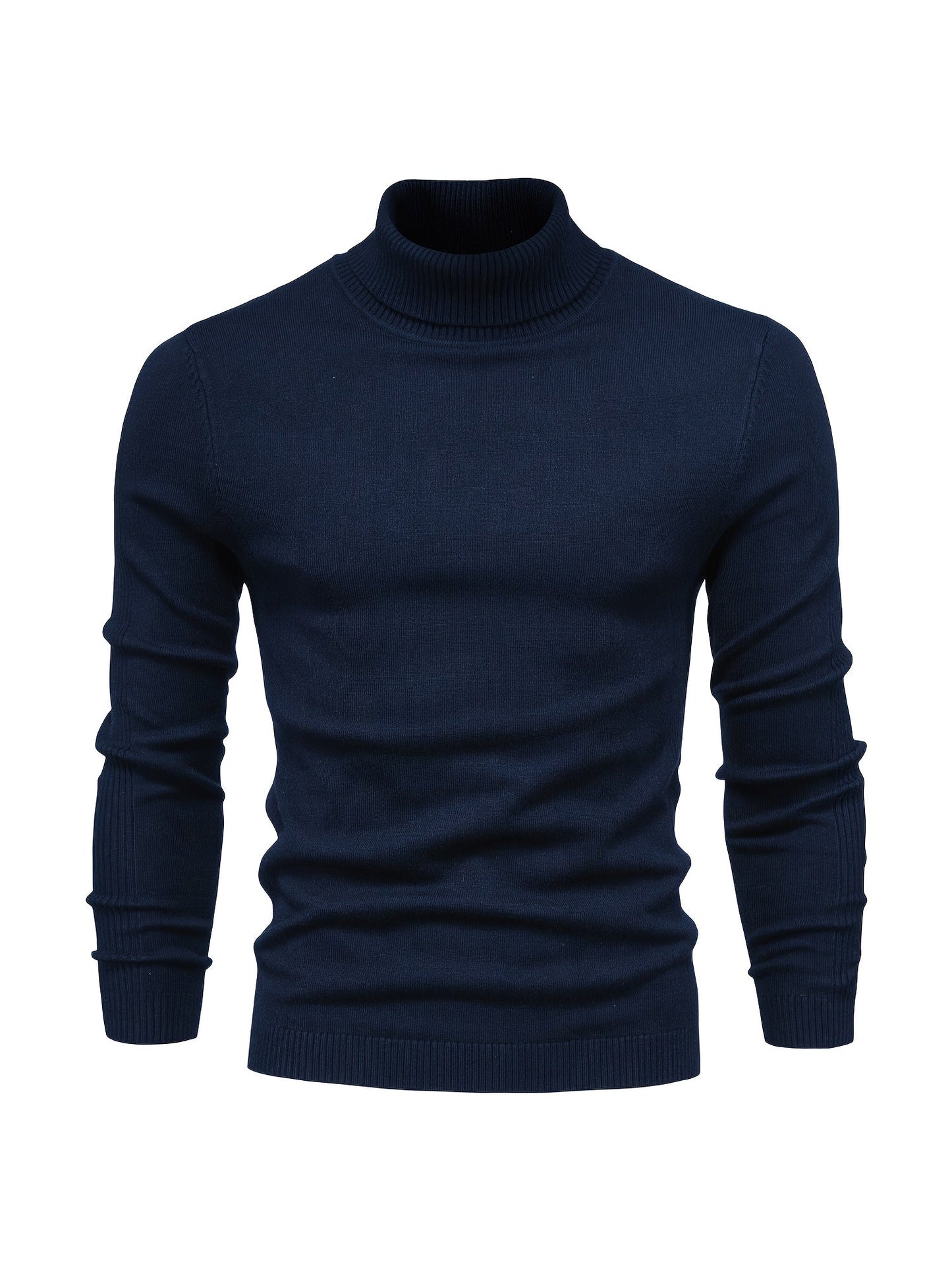 Elegant men's merino wool turtleneck sweater