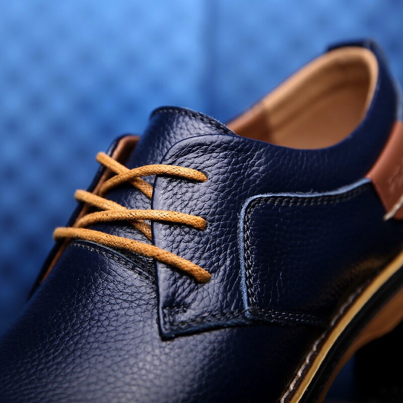 High-quality leather oxford men's shoes in various colours