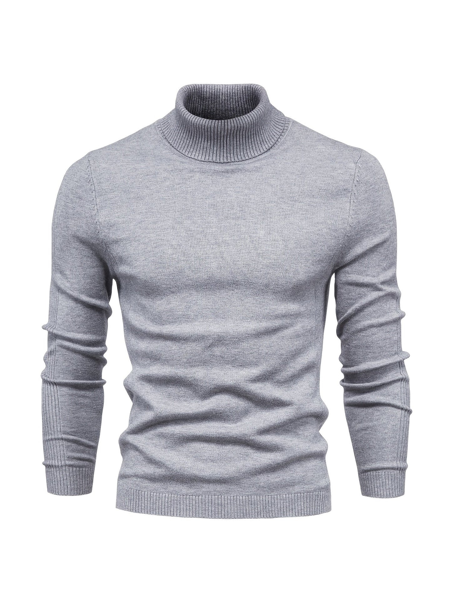Elegant men's merino wool turtleneck sweater
