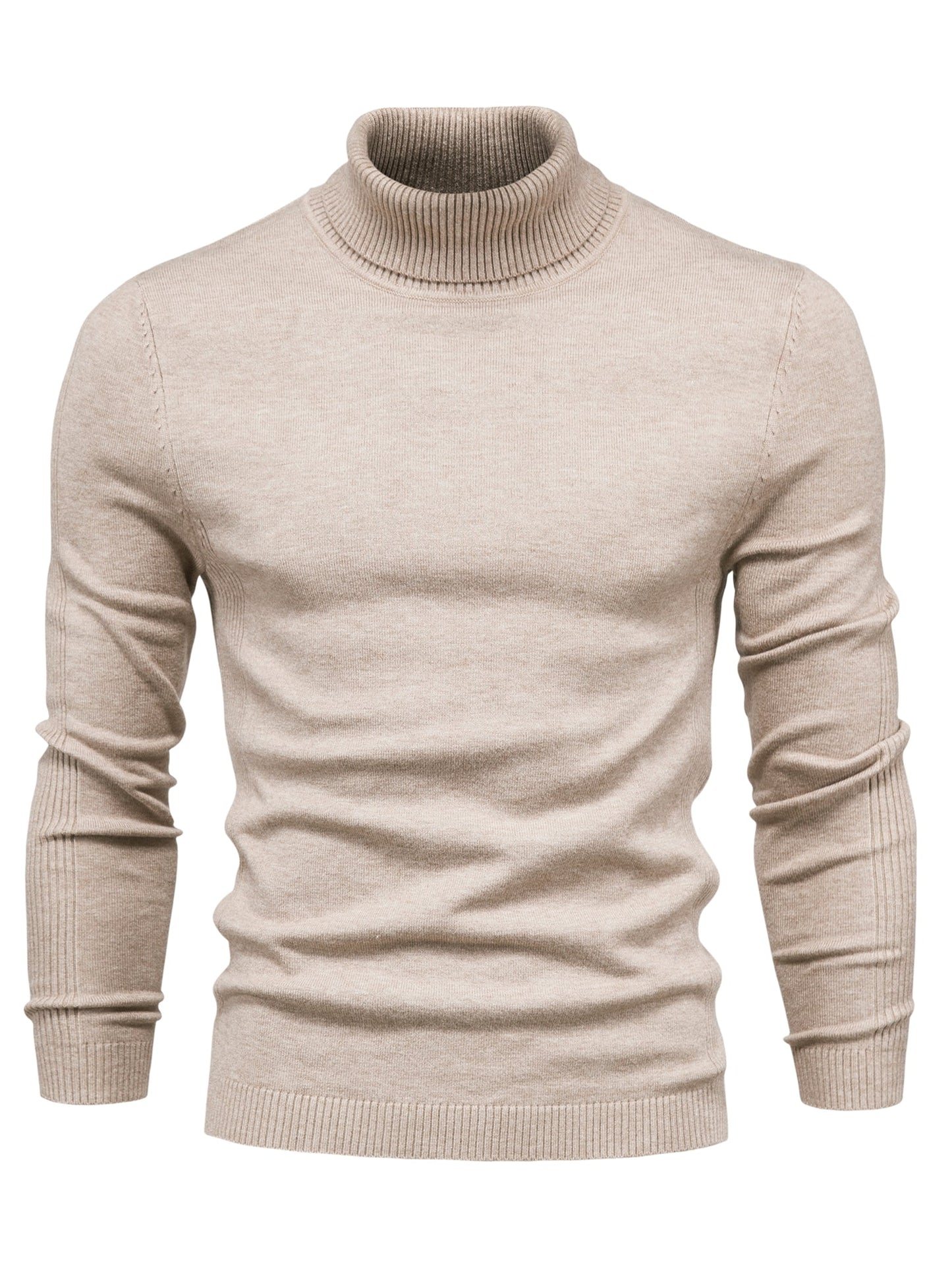 Elegant men's merino wool turtleneck sweater