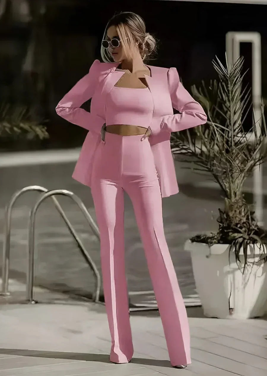 Theodosia - effortlessly chic 3 piece ensemble set for women