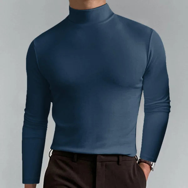 Men's long-sleeved slim-fit turtleneck sweater