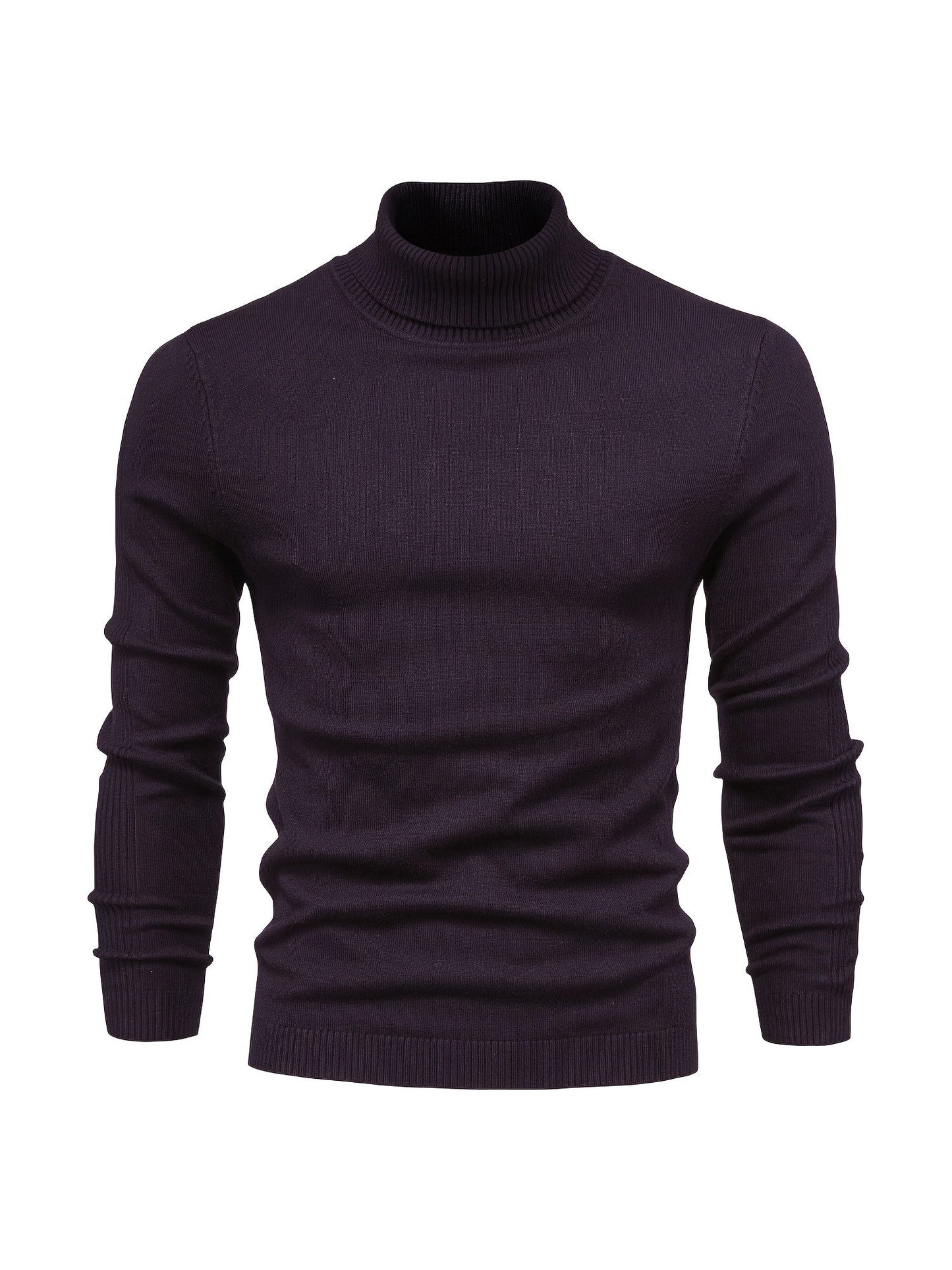 Elegant men's merino wool turtleneck sweater