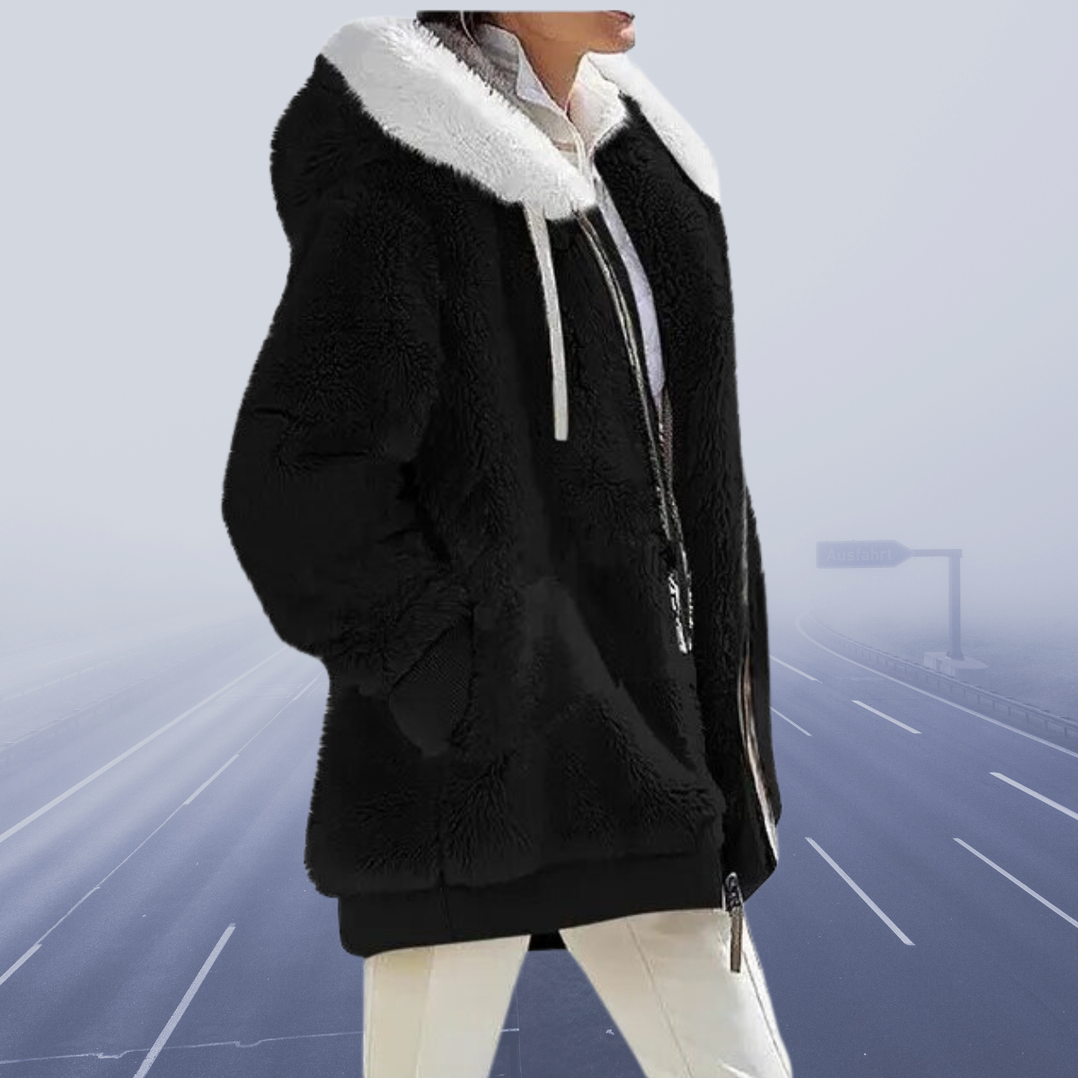 Oversized teddy jacket for women | cozy and warm | winter coat