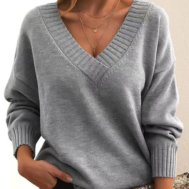 Susa - cashmere sweater - women's knitted sweater with v-neck