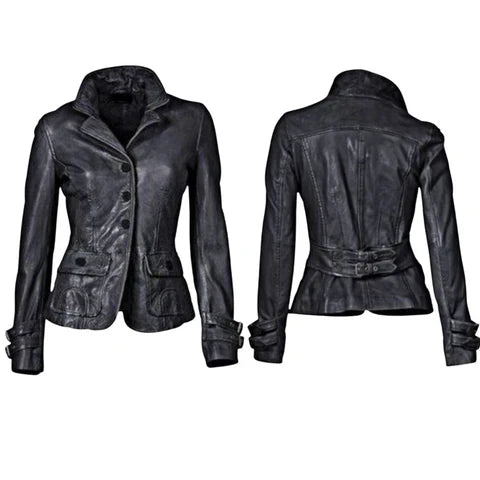 Glorias - elegant premium leather jacket for women