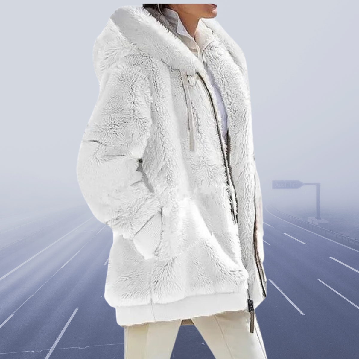 Oversized teddy jacket for women | cozy and warm | winter coat
