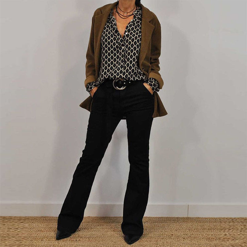 Beata - elegant women's v-neck blouse