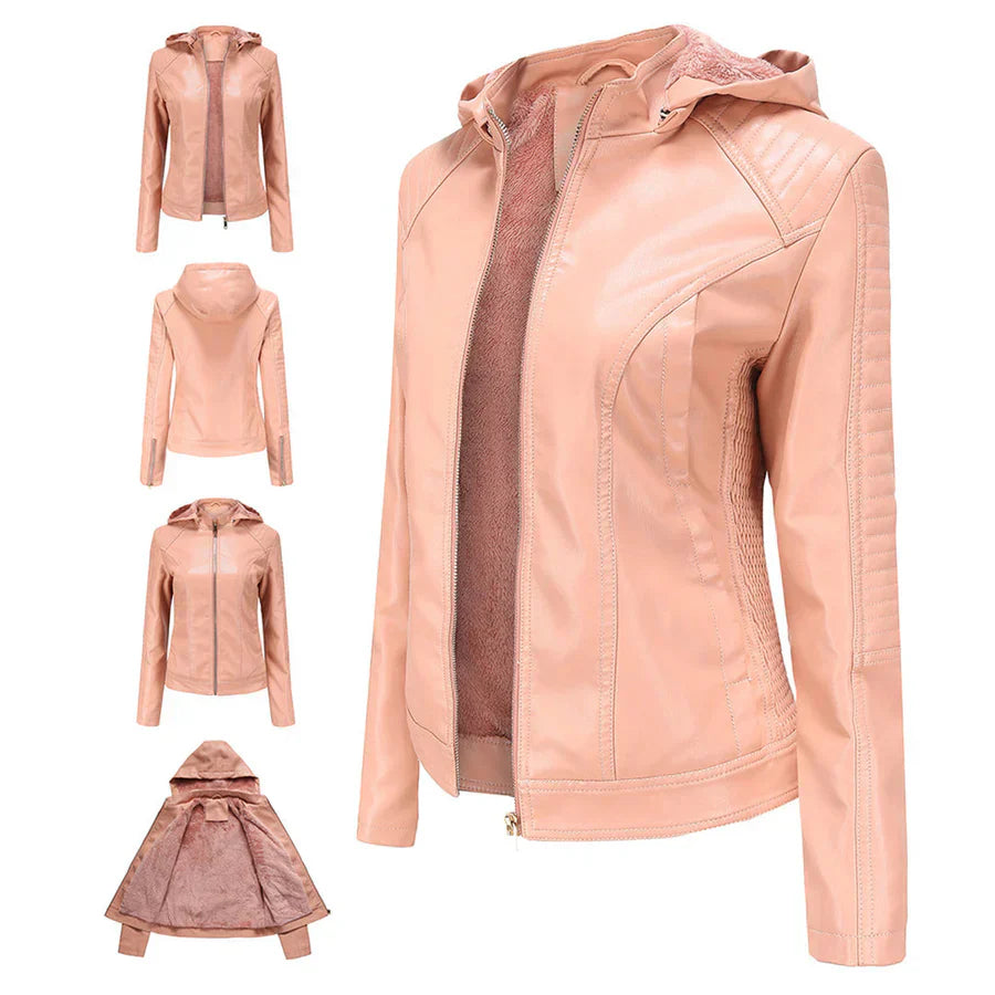 Mirjete - elegant leather jacket for a timeless look