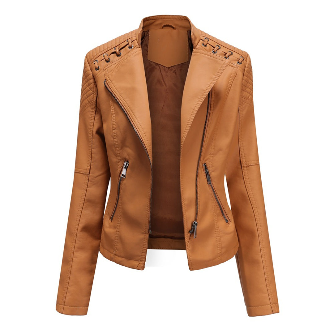 Marie - elegant leather jacket for a timeless look