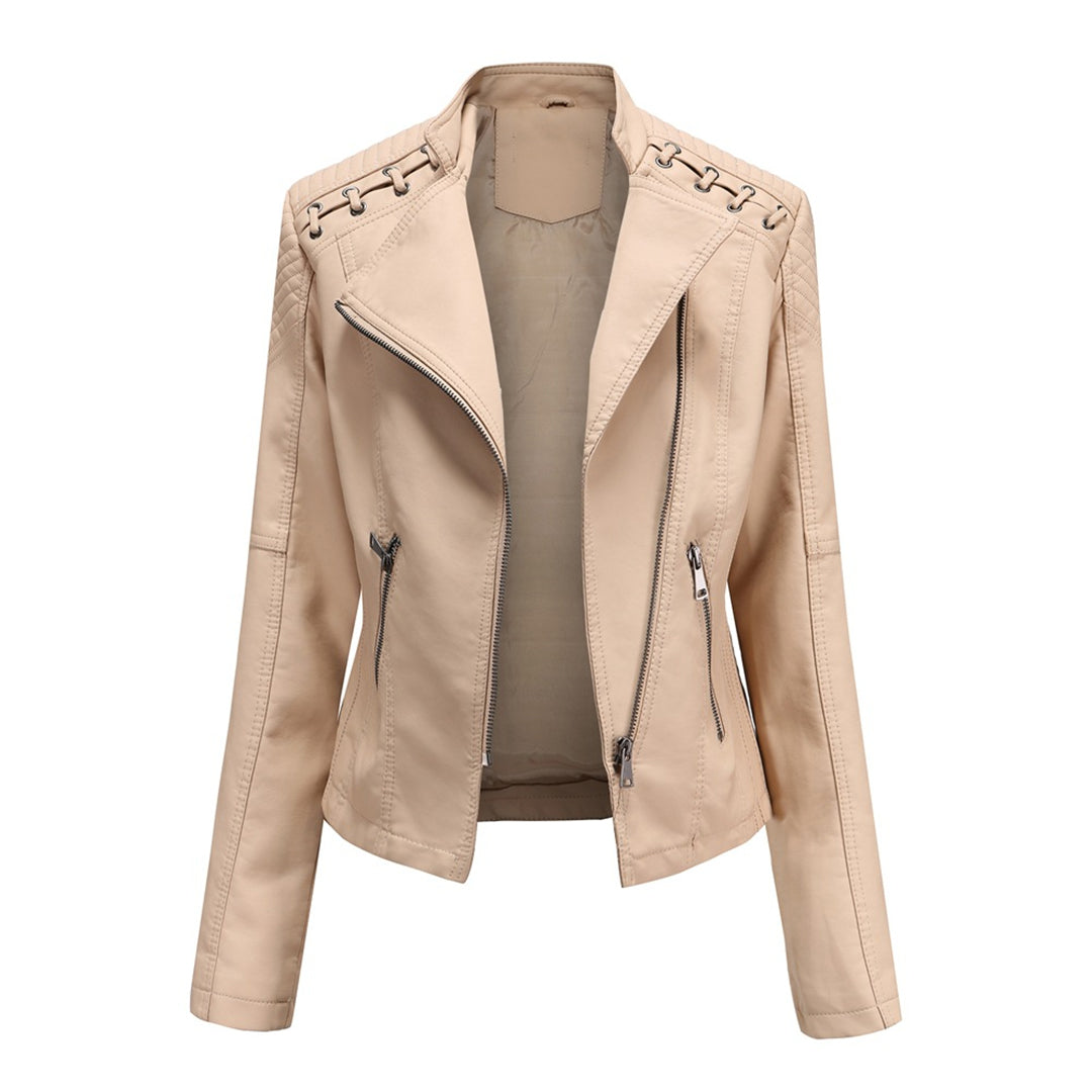 Marie - elegant leather jacket for a timeless look