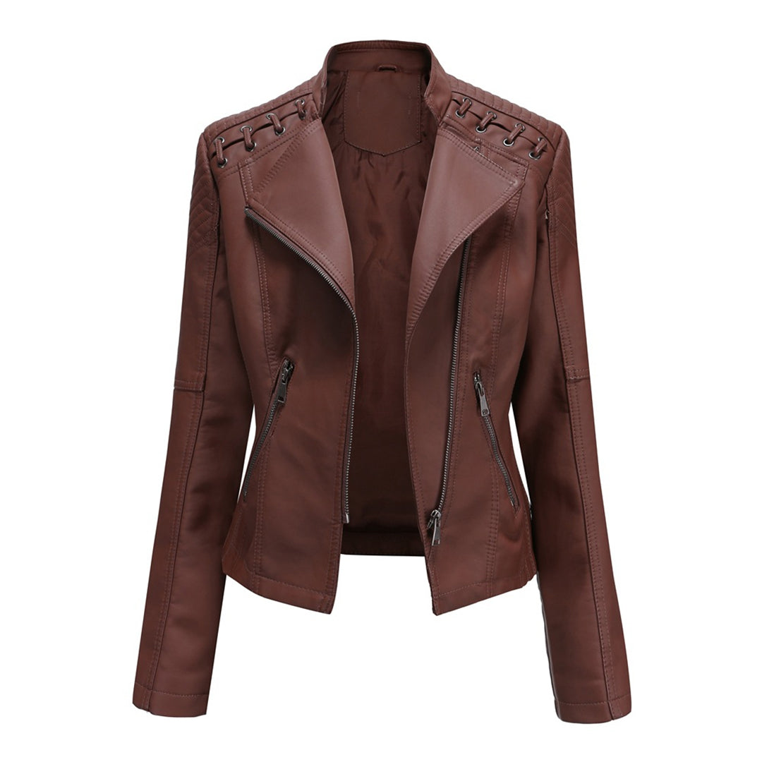 Marie - elegant leather jacket for a timeless look