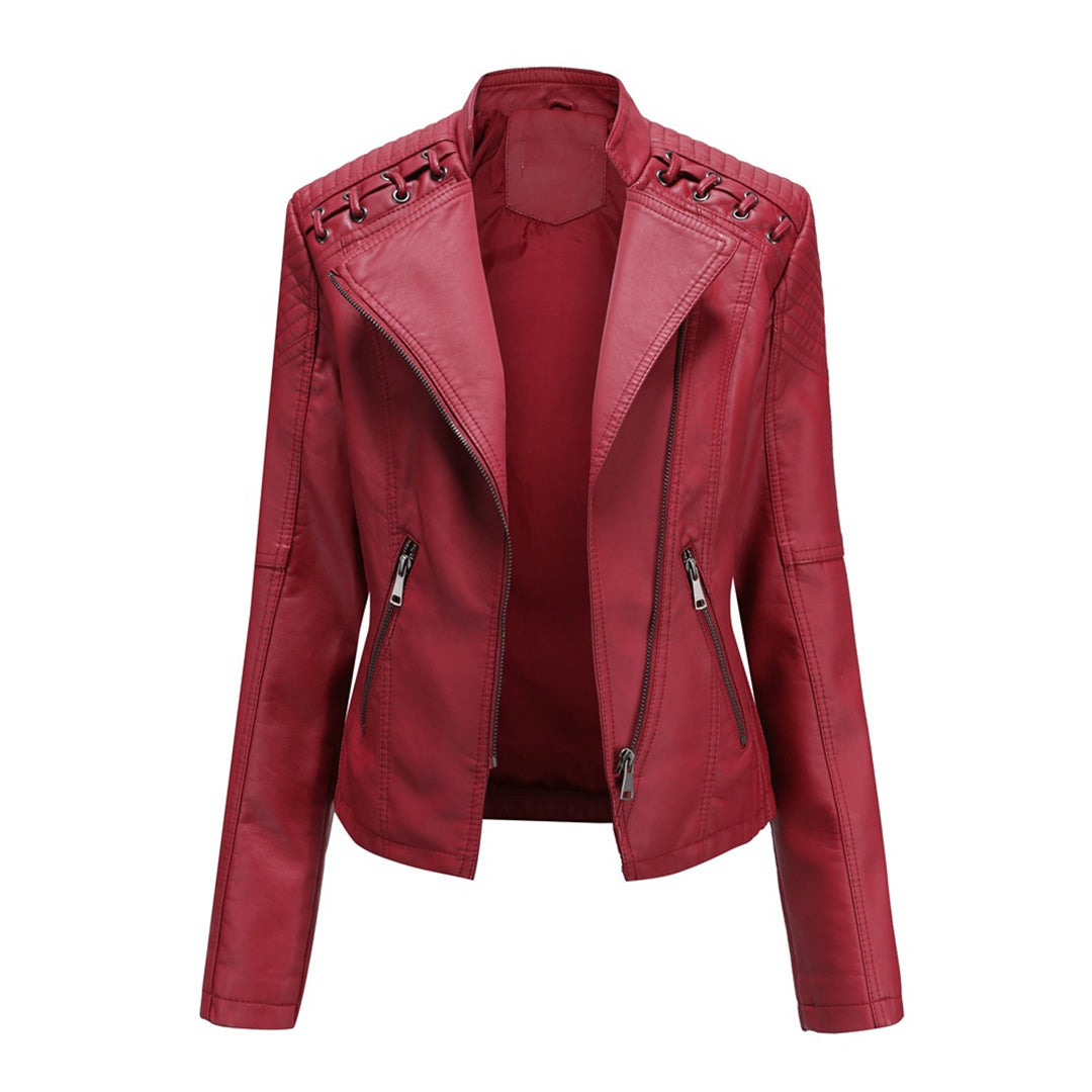 Marie - elegant leather jacket for a timeless look