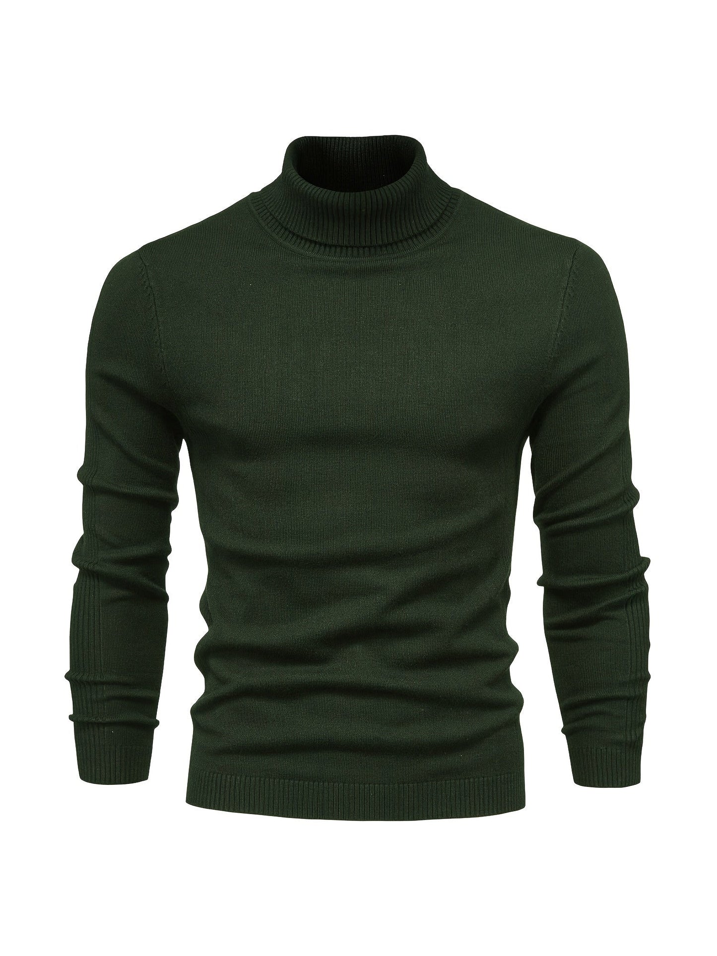 Elegant men's merino wool turtleneck sweater