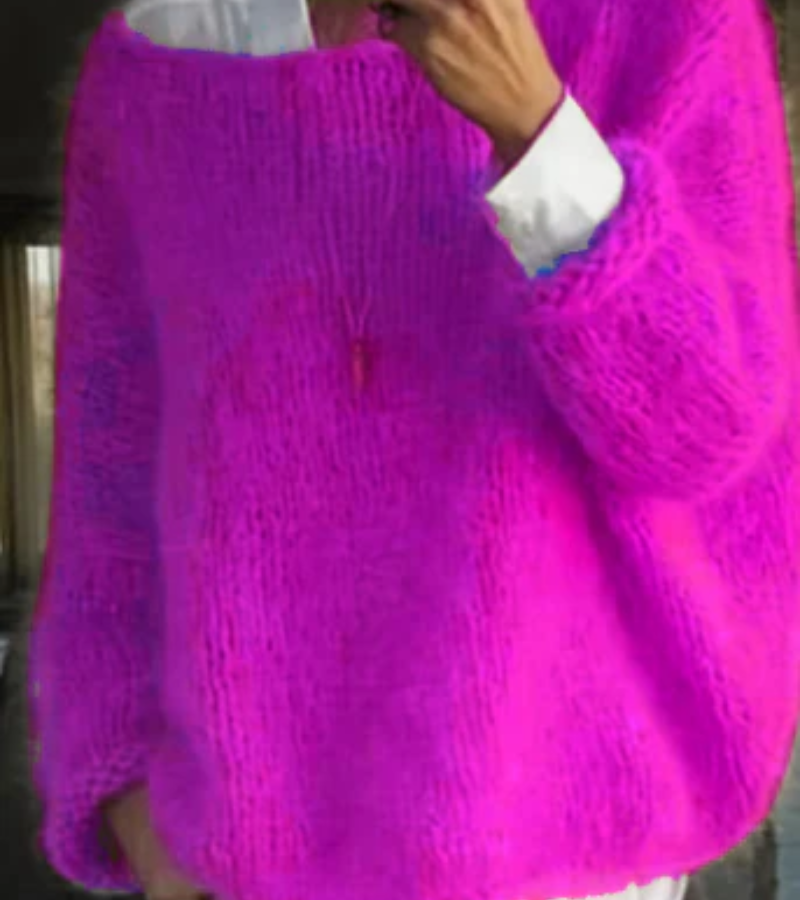 Oversized knitted women's sweater | soft and cozy