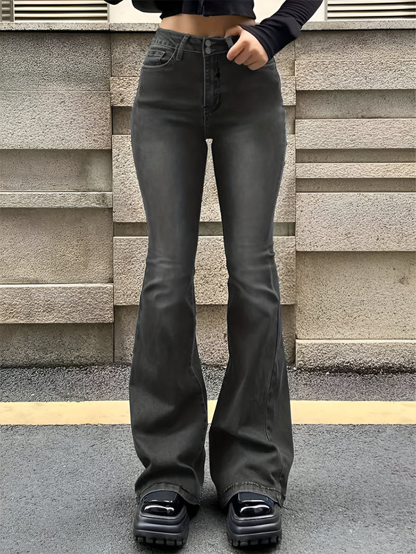 Camila -high waist flare stretch mustache jeans