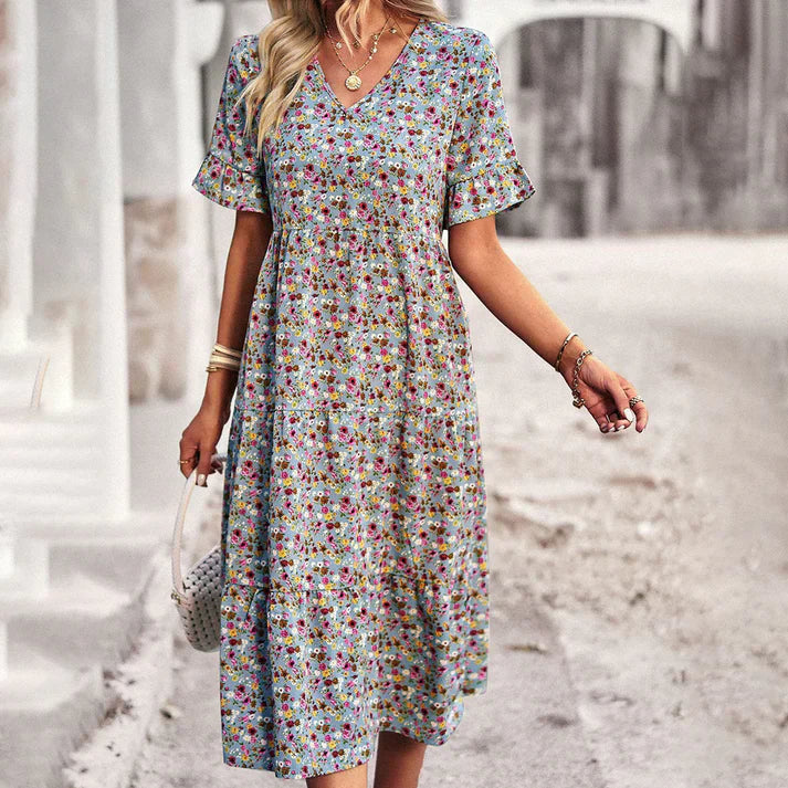 Lena – summer dress with floral print