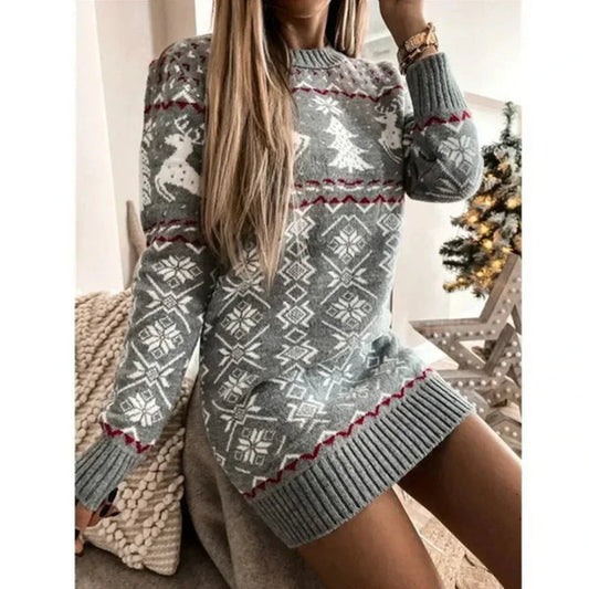 Nellie - knitted christmas dress for women