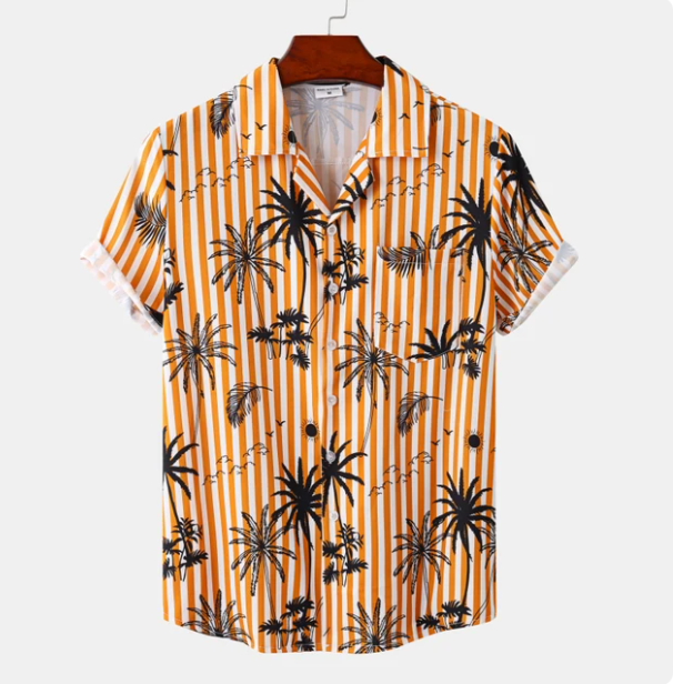 Hawaiian surf floral blouse for men