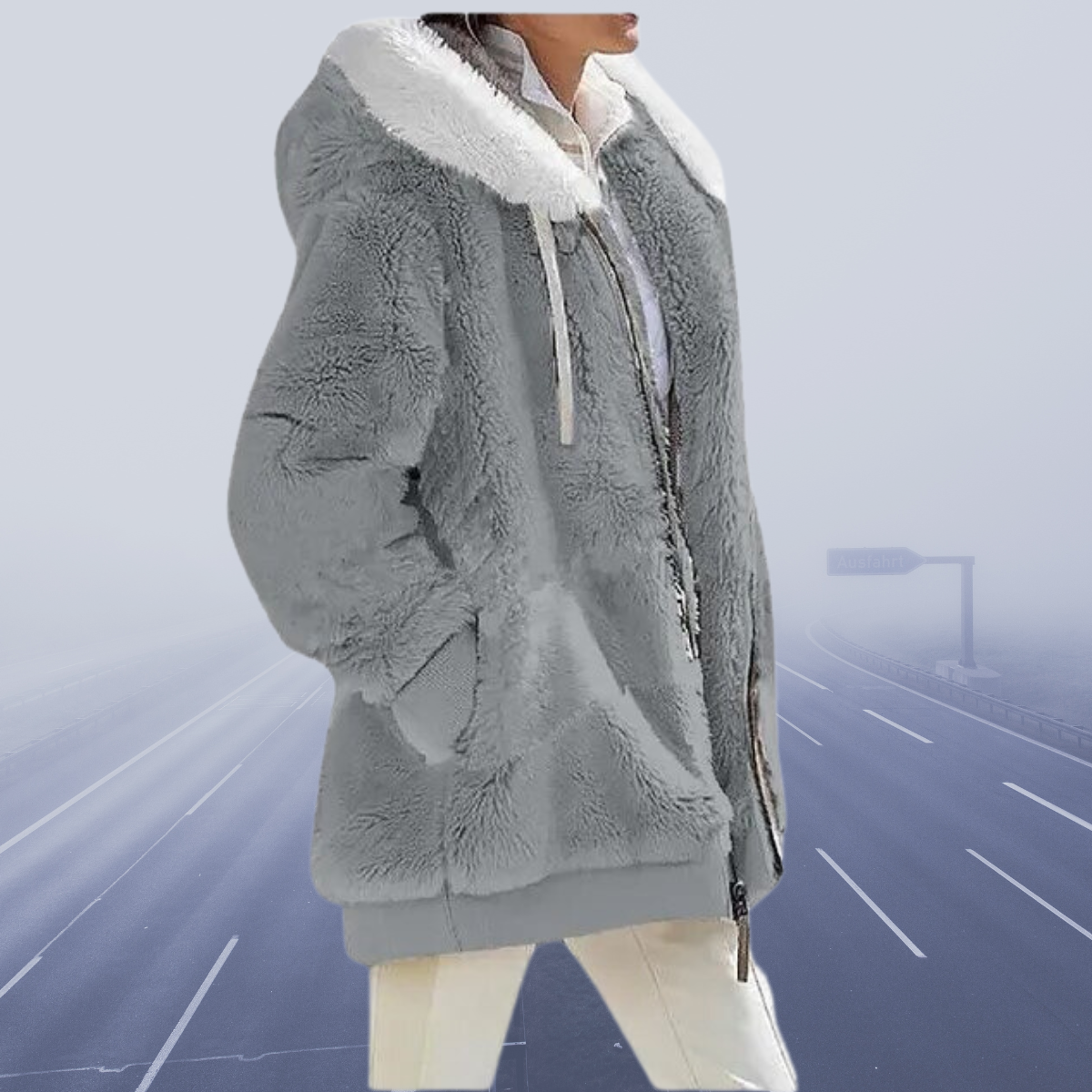 Oversized teddy jacket for women | cozy and warm | winter coat