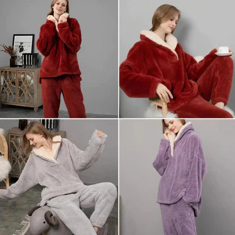 Colleen - fluffy fleece nighttime pajama set