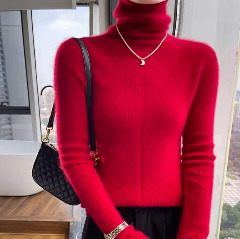 Athena - turtleneck sweater in wool and cashmere