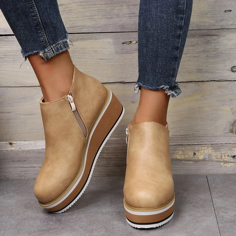 Stylish platform ankle boots for women