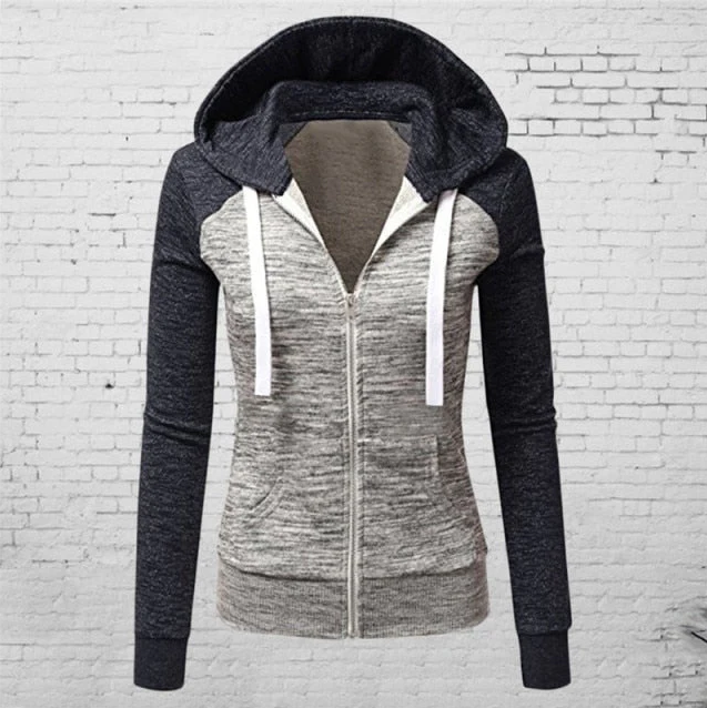 Athena - jacket with long sleeves, hood and zipper