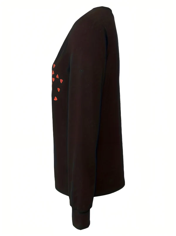 Iva - long sleeve top with heart print