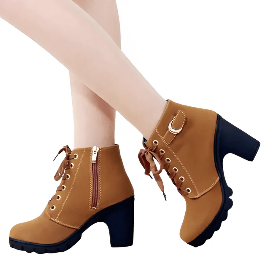 Women's ankle boots with laces