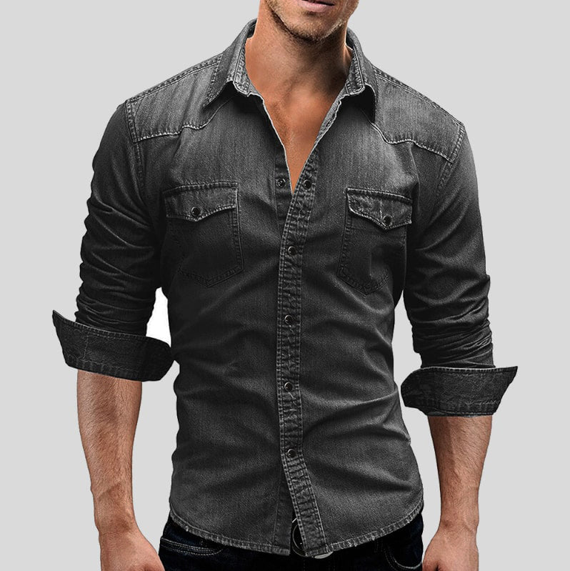 Peter - long sleeve denim shirt