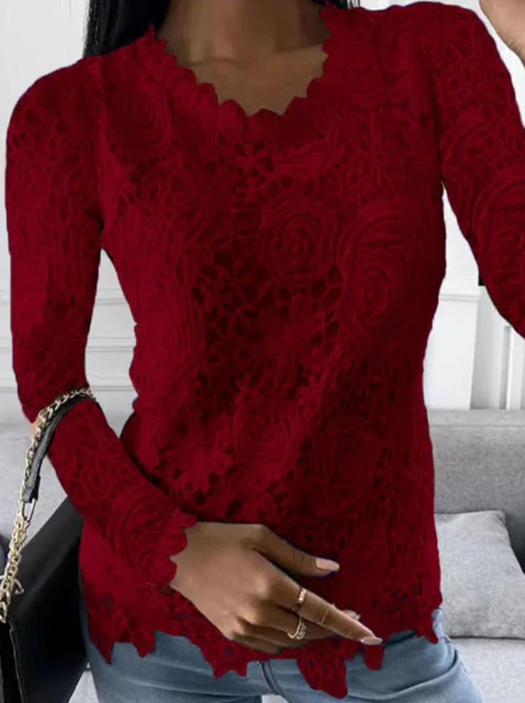 Crystal - women's long sleeve shirt with long cut