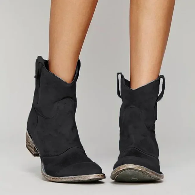 Vintage cowboy ankle boots for women