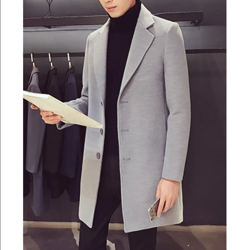 Men's wool coat, elegant business jacket - office and leisure