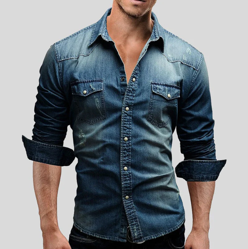 Peter - long sleeve denim shirt