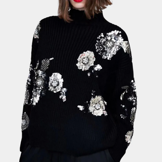 Laini - glamorous sequin sweater for women