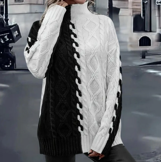 Lujza - stylish and modern women's turtleneck sweater for a sophisticated look