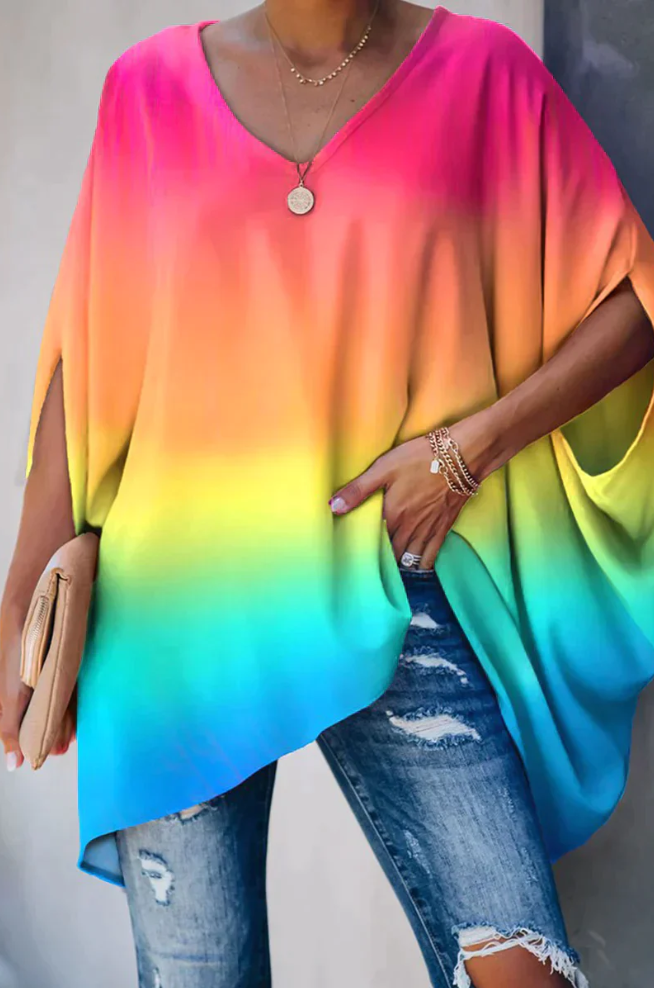 Elegant wide ladies blouse for the summer