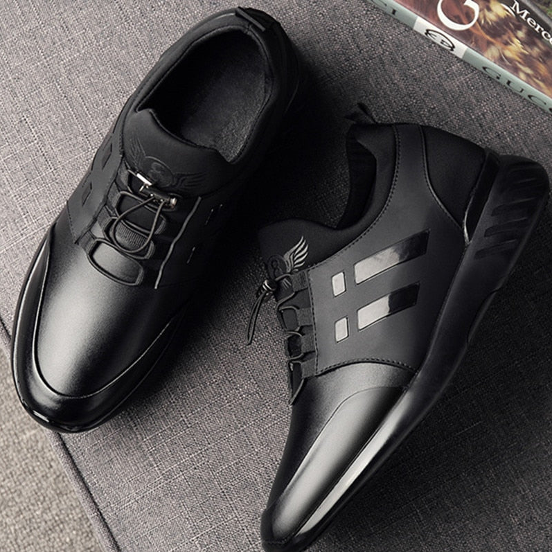 Comfortable orthopedic premium men's shoe made of leather