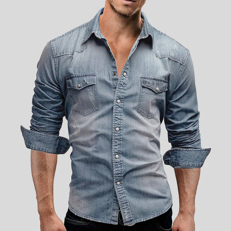 Peter - long sleeve denim shirt