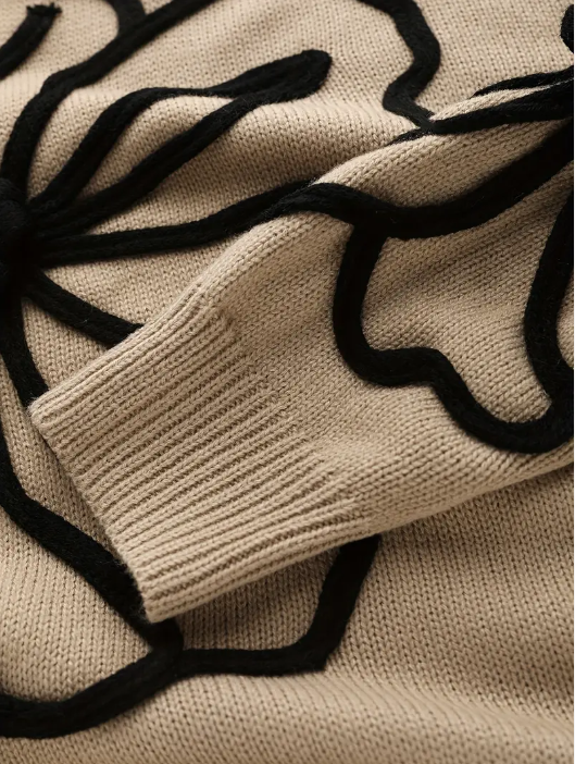 Kelsey - knitted jumper with floral embroidery