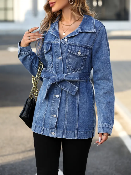Primrose - stylish denim jacket made of cotton