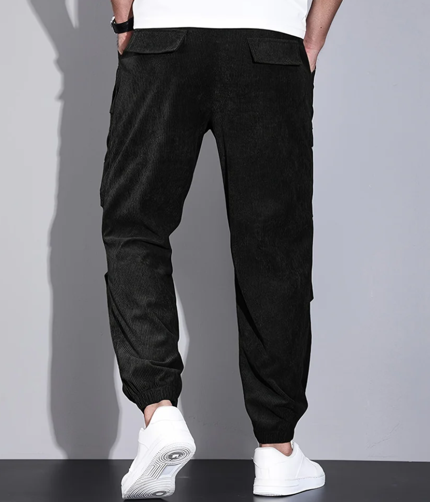 Coffee-colored corduroy pants - Leo