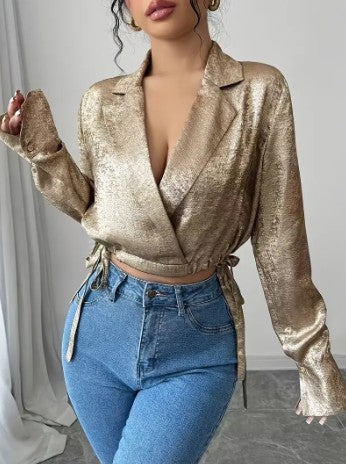 Ida - elegant wrap blouse