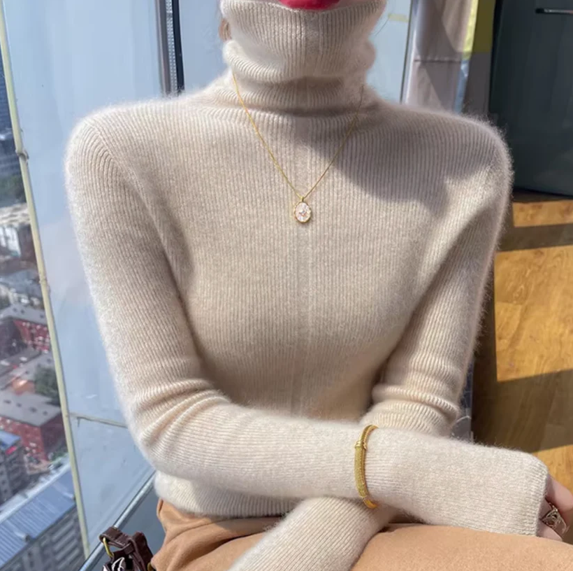 Athena - turtleneck sweater in wool and cashmere