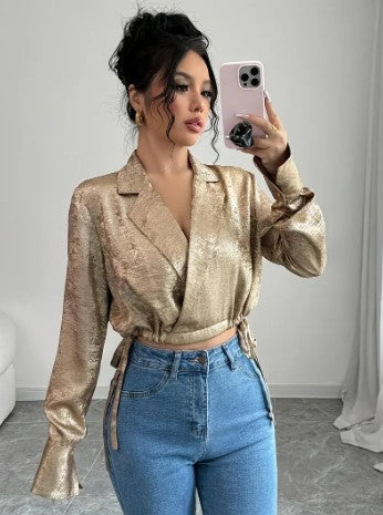 Ida - elegant wrap blouse