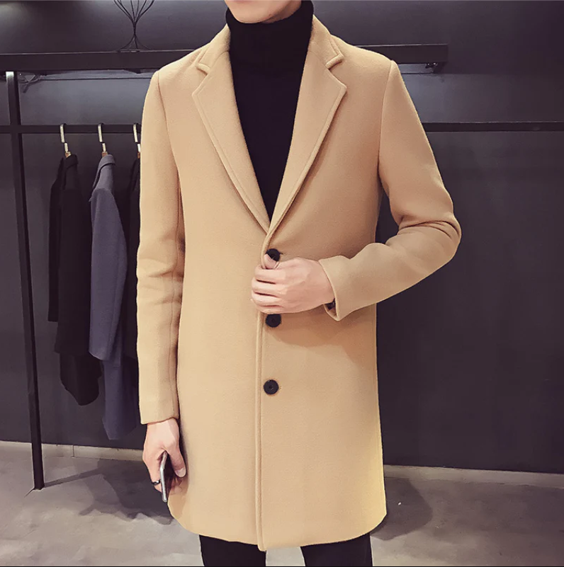 Men's wool coat, elegant business jacket - office and leisure