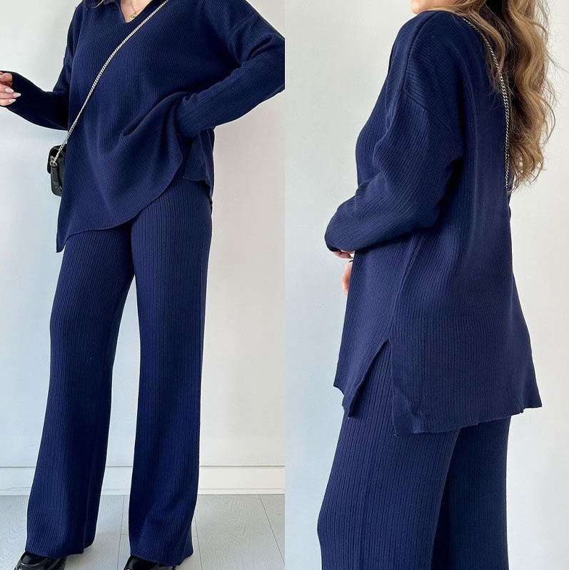 Lauren | chic v-neck two-piece set for women